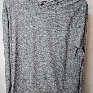 Leg3nd Brand Men's Classic Gray Long Sleeve Hooded Tee
